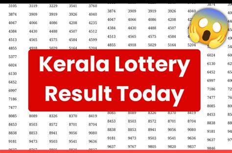kerala lottery 4 number result today
